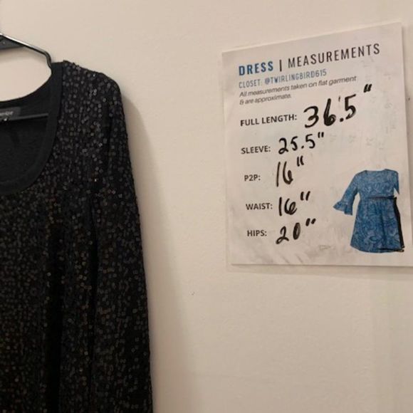 Karen Kane Black Sequin Midi Dress - Picture 8 of 8